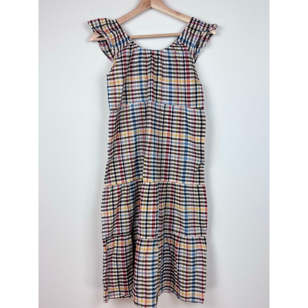 🌸 LOFT Petites Plaid Tiered Maxi Dress | Size XXSP | Multicolor